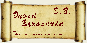 David Barošević vizit kartica